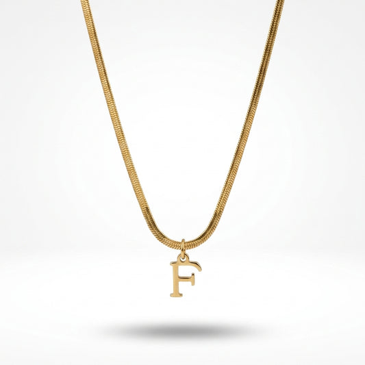 Aurezza Luxury Elegant Golden Initial F Pendant Necklace for Women