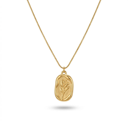 Aurezza Elegant Vintage Floral Medallion Pendant Necklace for Women