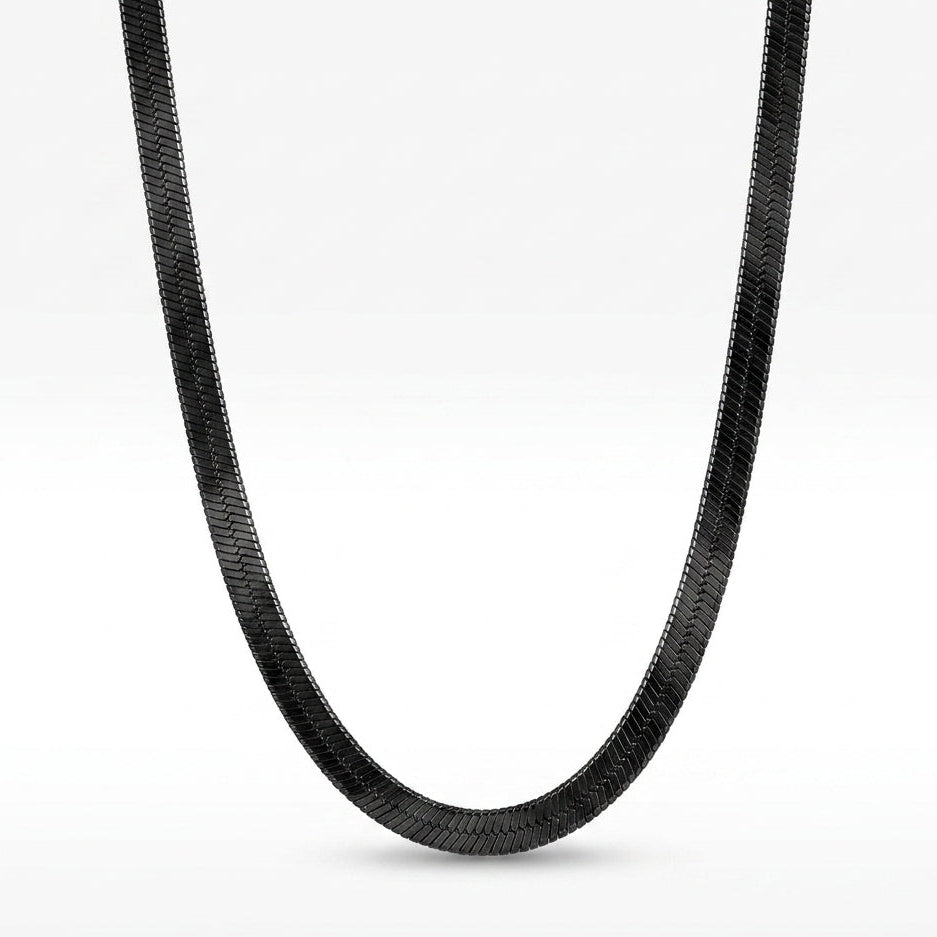 Luxury Black Snake Chain Necklace for Men