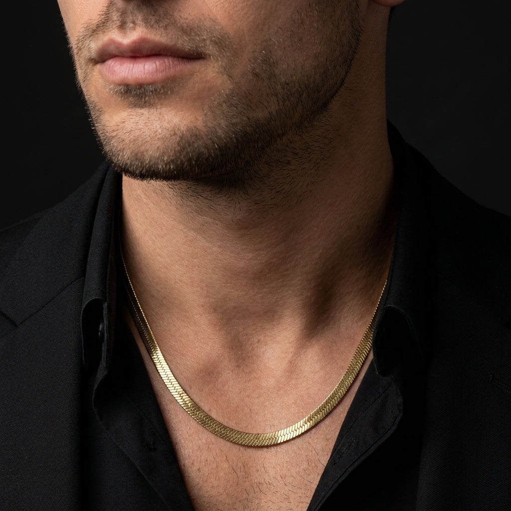 Luxury Gold Snake Chain Necklace for Men