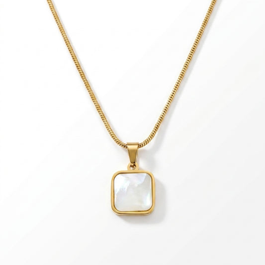 Luxury Gold Double-Sided Black & White Pendant Necklace for Men & Women