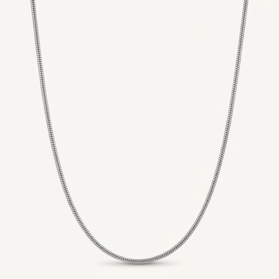 Luxury Silver Snake Chain Necklace for Men