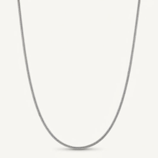 Luxury Silver Snake Chain Necklace for Men