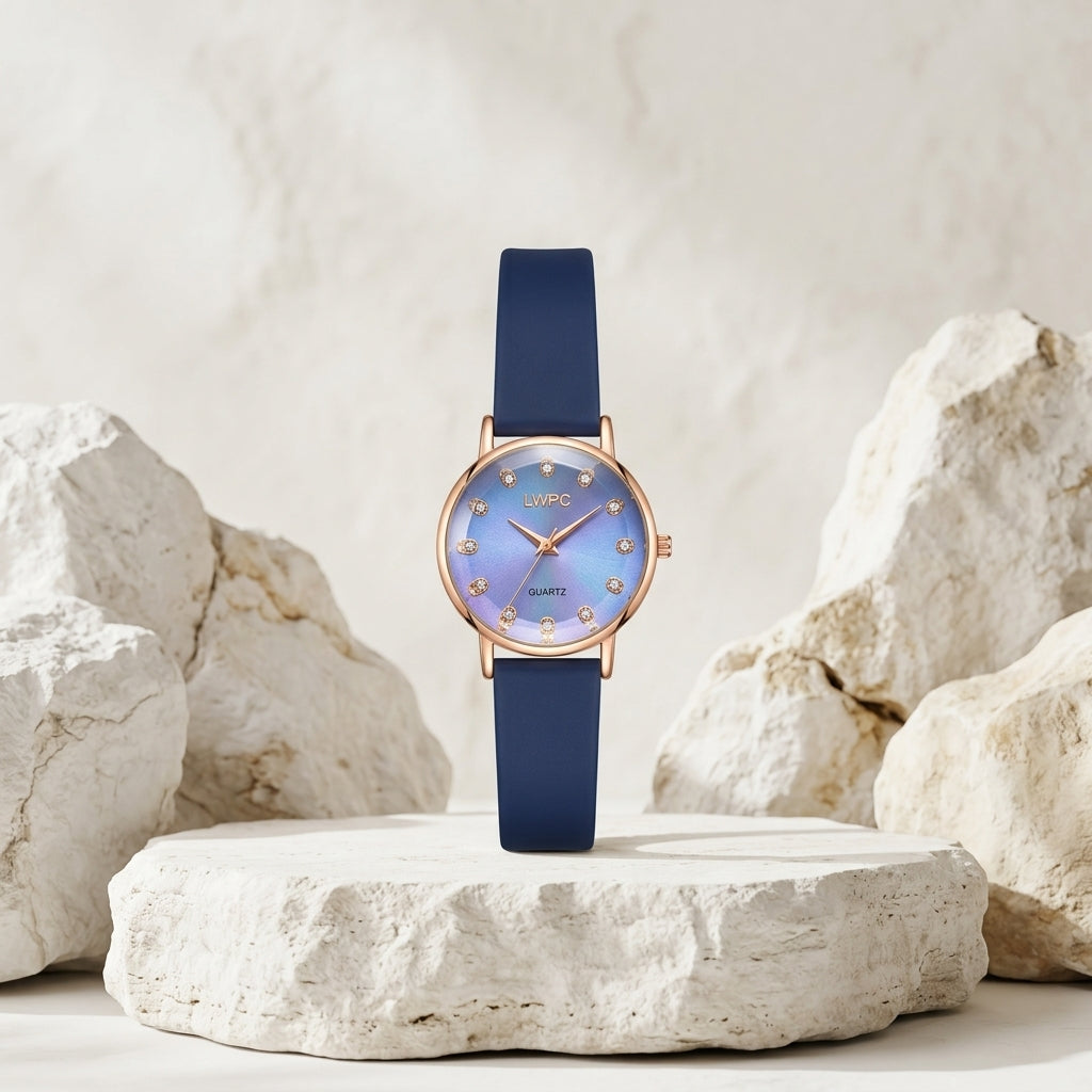 Luxury Blue Dial Ladies Watch – Aurezza Collection